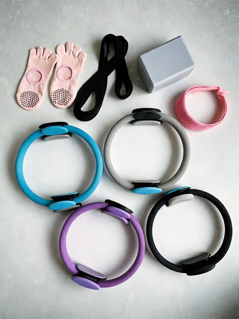 Anneau de pilates résistance femme | RAFARART — vue flatlay