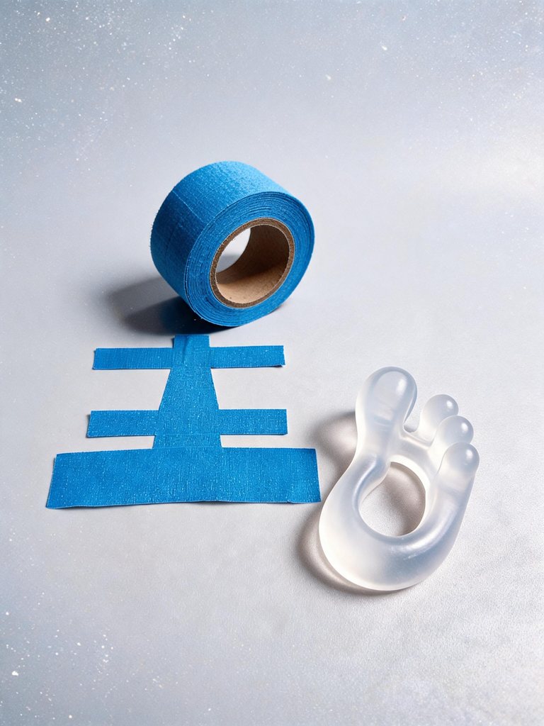 Bande kinésio orteil — hallux valgus | RAFARART — vue flatlay