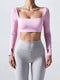 Crop top col carré femme — manches longues | RAFARART