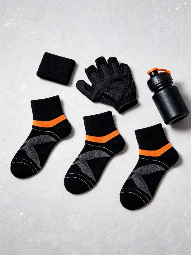 Chaussettes sport homme — lot de 3 | RAFARART — vue flatlay