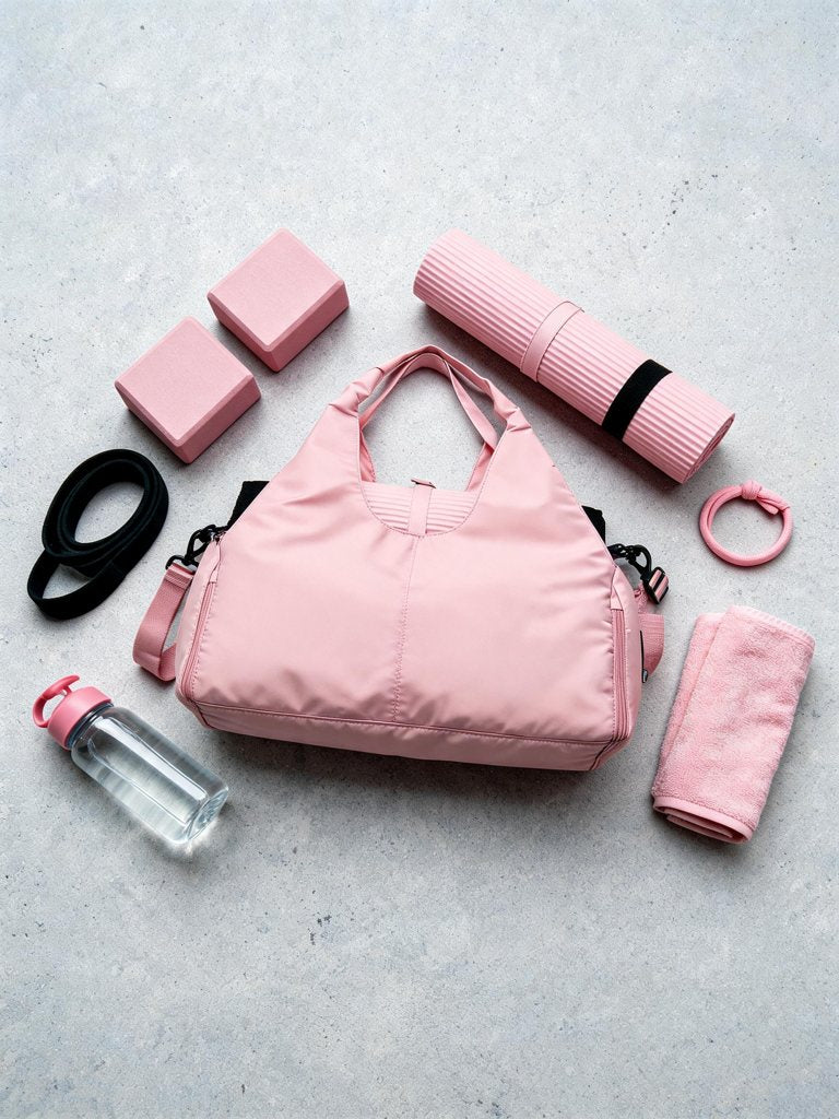 Sac de sport yoga — fixation tapis | RAFARART — vue flatlay