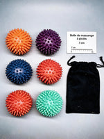 Balle de massage à picots 7 cm | RAFARART — vue flatlay