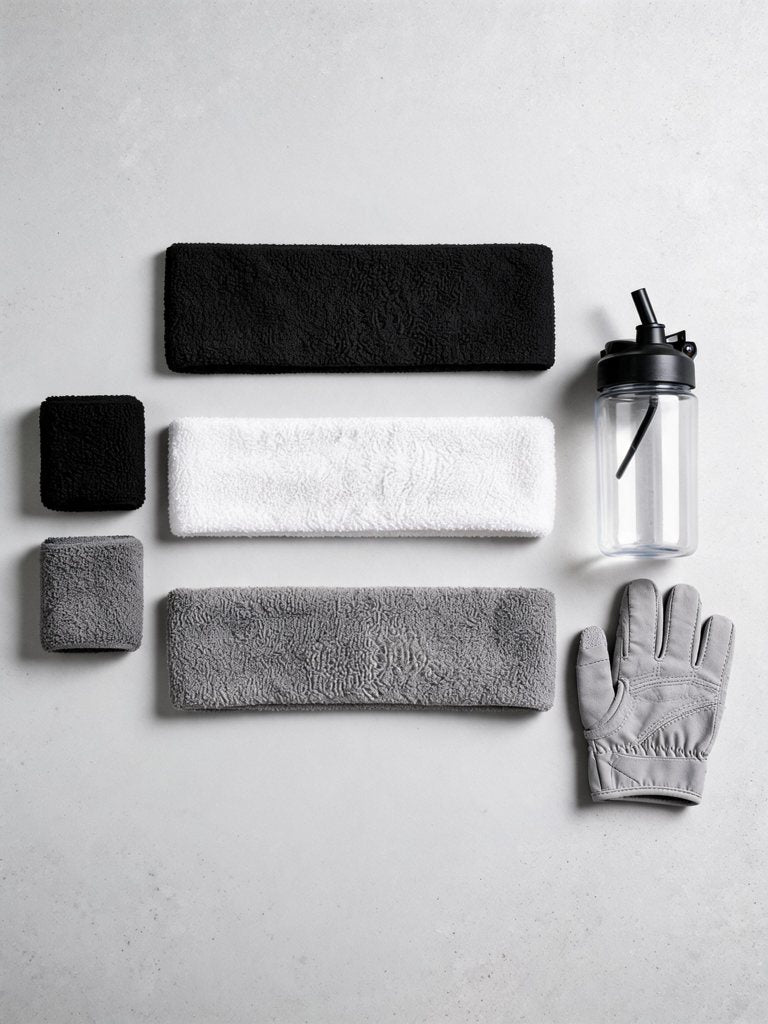 Bandeaux sport anti-transpiration ×3 | RAFARART — vue flatlay