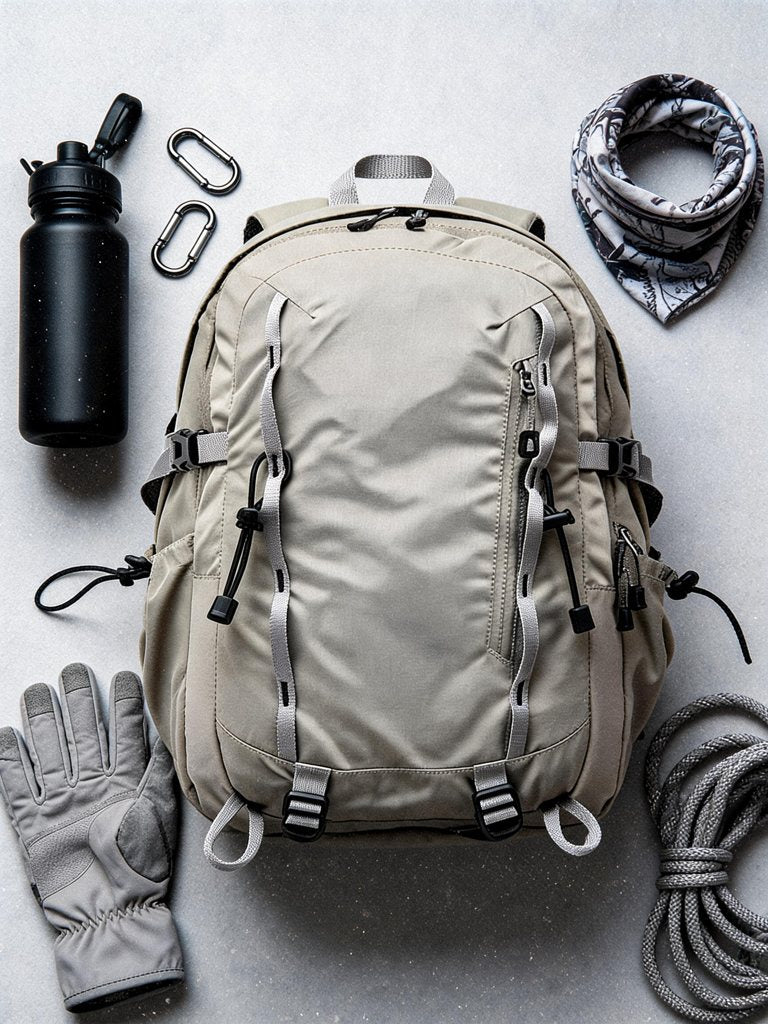 Sac à dos randonnée — léger & déperlant | RAFARART — vue flatlay
