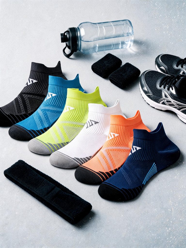 Chaussettes de sport anti-transpiration | RAFARART — vue flatlay