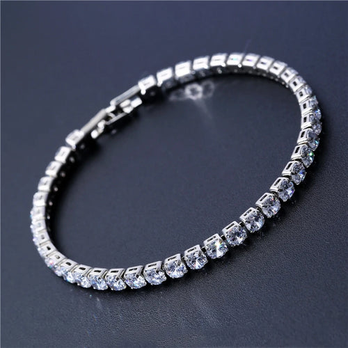 Bracelet Tennis Zirconium Cubique — Chaîne Givrée