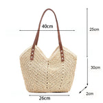 Sac Paille Tressé — Grand Format Plage