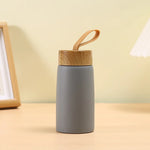 Mini Thermos Design Bois — Portable 350ml