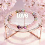 Bracelet Jaspe Impérial — Perles Quartz Rose