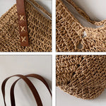 Sac Paille Tressé — Grand Format Plage