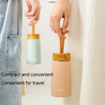 Mini Thermos Design Bois — Portable 350ml