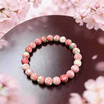 Bracelet Jaspe Impérial — Perles Quartz Rose