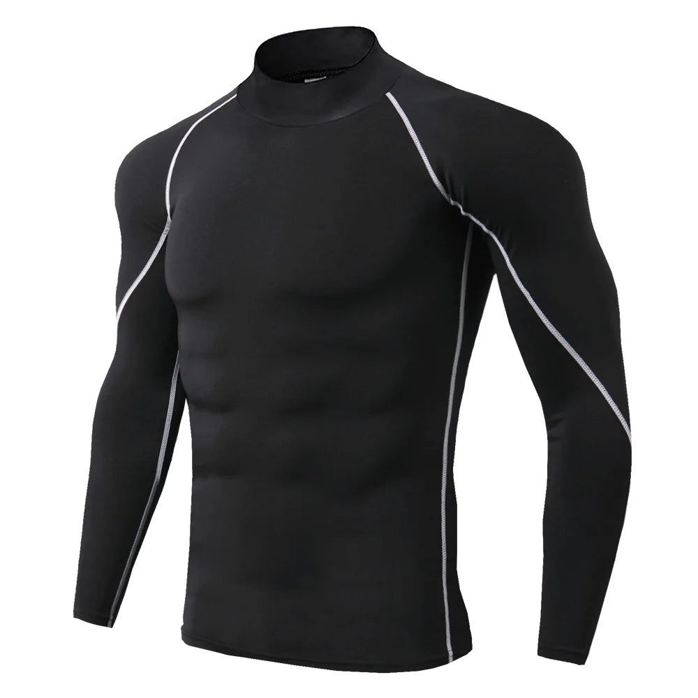 T-shirt Compression Manches Longues — Col Montant — vue principale — RAFARART