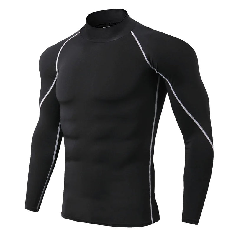 T-shirt Compression Manches Longues — Col Montant — vue principale — RAFARART