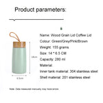 Mini Thermos Design Bois — Portable 350ml
