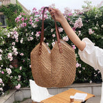 Sac Paille Tressé — Grand Format Plage