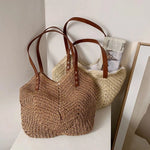 Sac Paille Tressé — Grand Format Plage