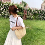 Sac Paille Tressé — Grand Format Plage