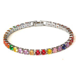 Bracelet Tennis Zirconium Cubique — Chaîne Givrée