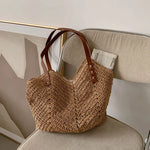 Sac Paille Tressé — Grand Format Plage