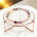 Bracelet Jaspe Impérial — Perles Quartz Rose