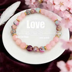 Bracelet Jaspe Impérial — Perles Quartz Rose