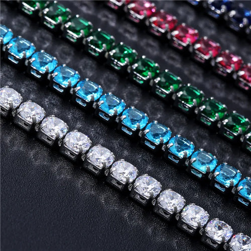 Bracelet Tennis Zirconium Cubique — Chaîne Givrée