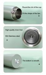 Mini Thermos Design Bois — Portable 350ml