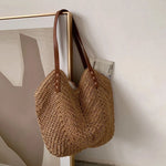 Sac Paille Tressé — Grand Format Plage
