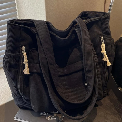 Sac Bandoulière Velours Côtelé — Travel Master