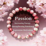Bracelet Jaspe Impérial — Perles Quartz Rose