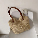 Sac Paille Tressé — Grand Format Plage
