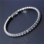 Bracelet Tennis Zirconium Cubique — Chaîne Givrée