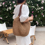 Sac Paille Tressé — Grand Format Plage