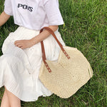 Sac Paille Tressé — Grand Format Plage