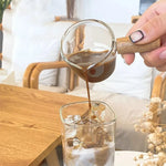 Mug Verre Carré — Avec Couvercle et Paille