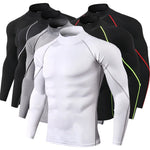 T-shirt Compression Manches Longues — Col Montant