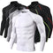 T-shirt Compression Manches Longues — Col Montant
