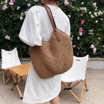 Sac Paille Tressé — Grand Format Plage