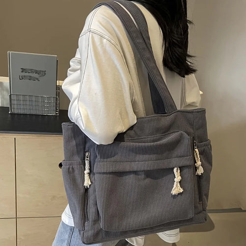 Sac Bandoulière Velours Côtelé — Travel Master
