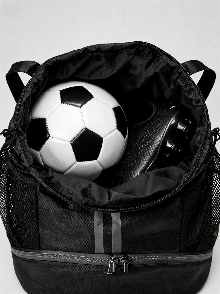 Sac de sport drawstring — ballon & chaussures | RAFARART — vue detail