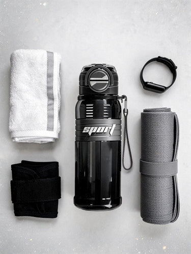Gourde sport 800 ml — double ouverture | RAFARART — vue flatlay