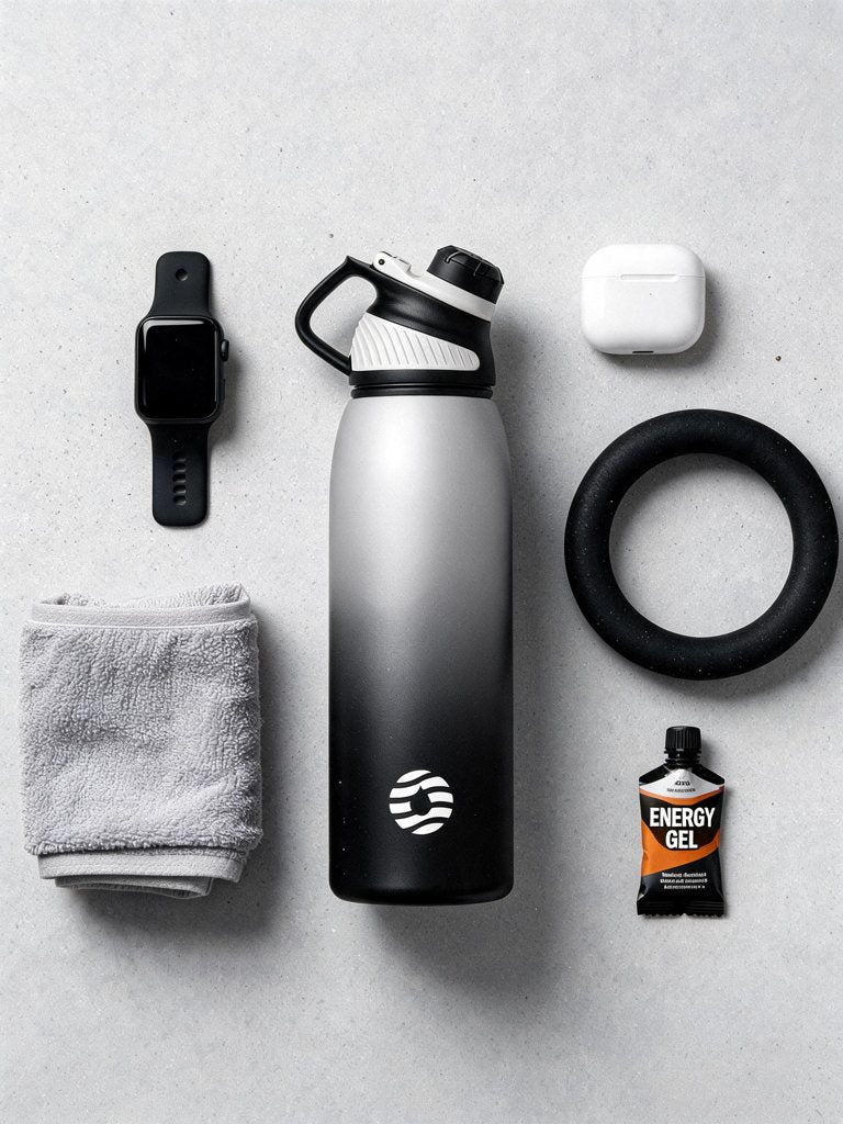 Bouteille isotherme 1,5 L — couvercle aimanté | RAFARART — vue flatlay