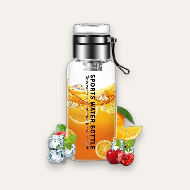 Gourde en verre avec filtre — 1 L