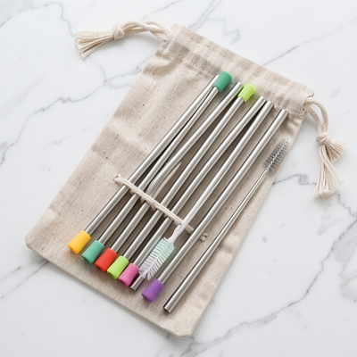 Set Pailles Réutilisables 8pcs